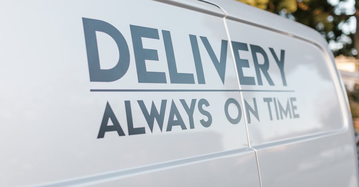 Delivery van driving on an efficient planned route